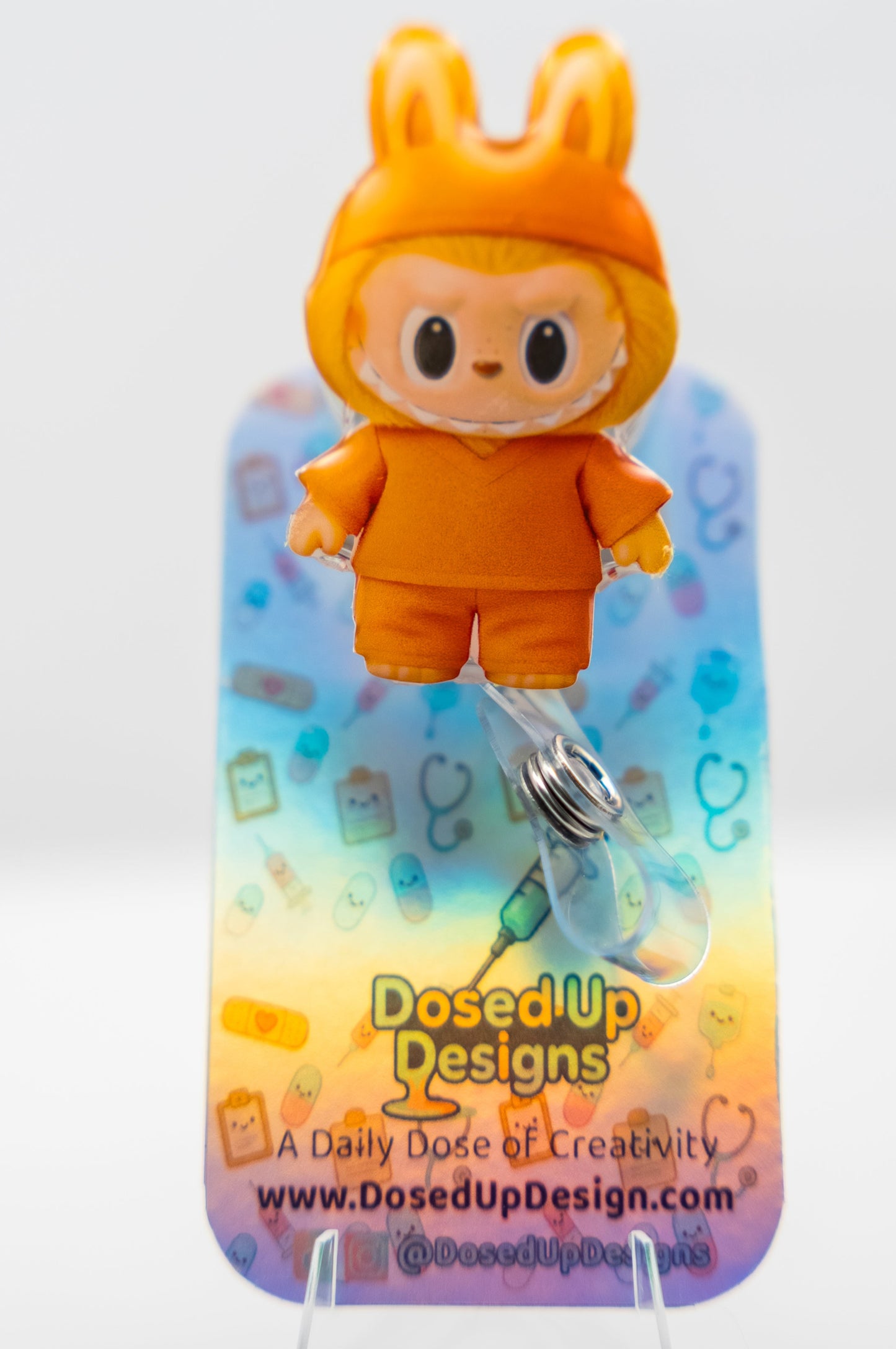 LB Monster Orange badge reel