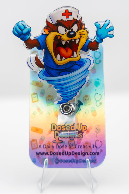“Taz” Scrubs Badge Reel